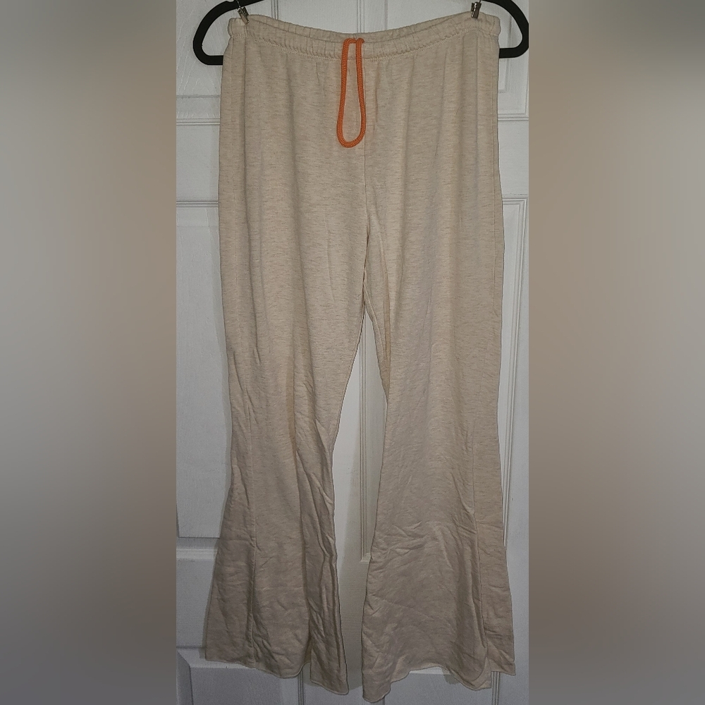 Aerie flared sweatpants cream large